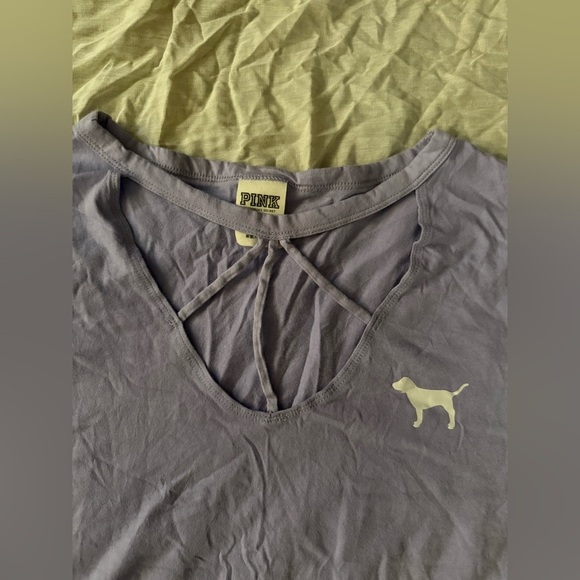 PINK Victoria's Secret Lavender Tee - Picture 2 of 5